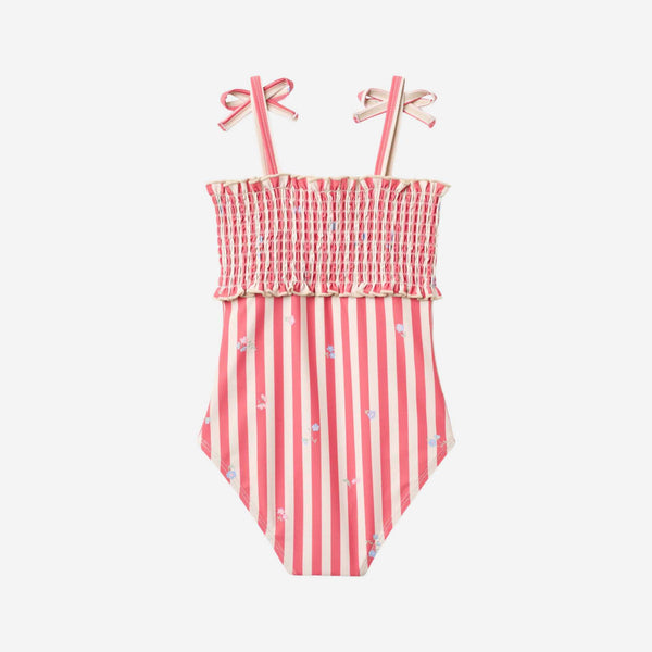 WHEAT - Selma Swimsuit - Red Stripe Flowers