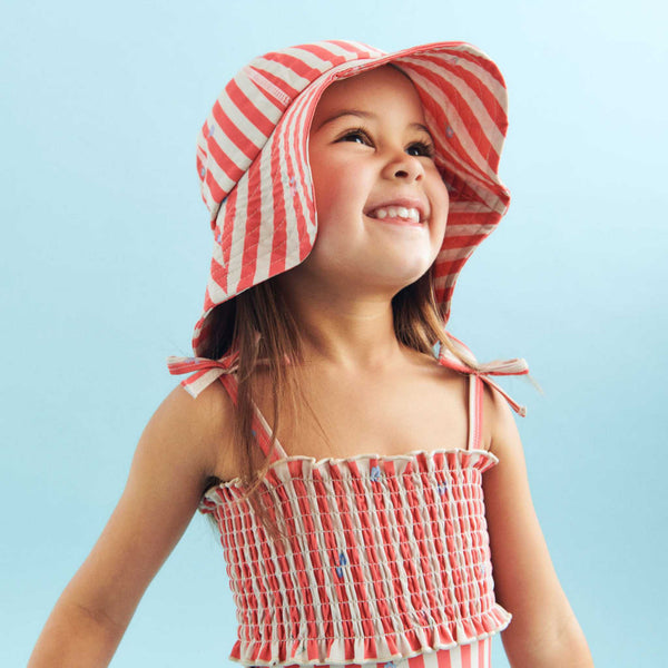 WHEAT - Selma Swimsuit - Red Stripe Flowers