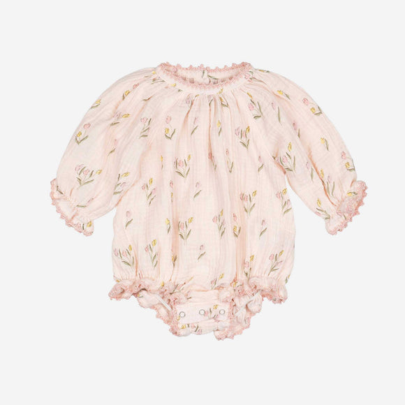 Wild Wawa - Gauze Romper in Tulips