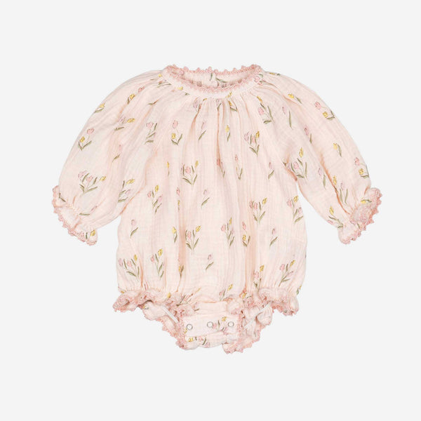 Wild Wawa - Gauze Romper in Tulips