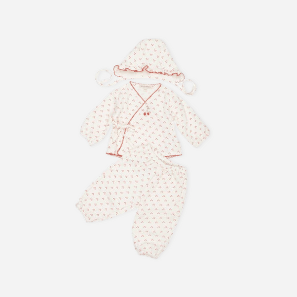 Wild Wawa - Gauze Three Piece Set -  Cherry