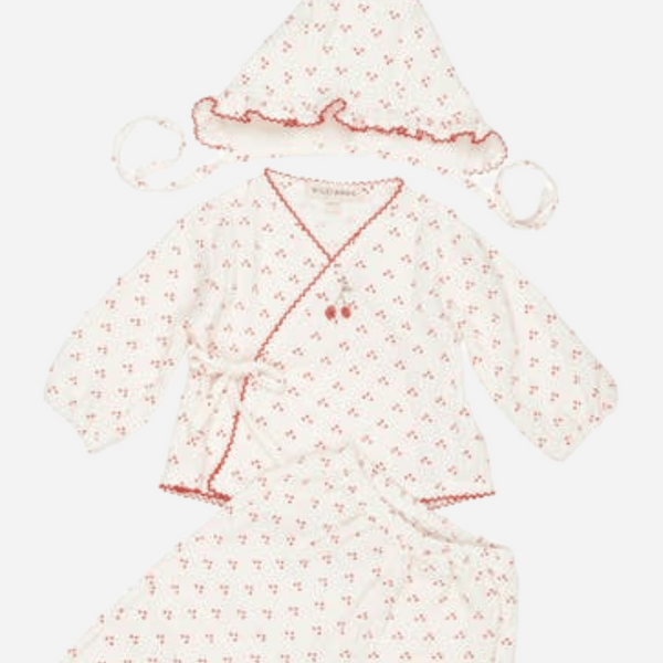 Wild Wawa - Gauze Three Piece Set -  Cherry