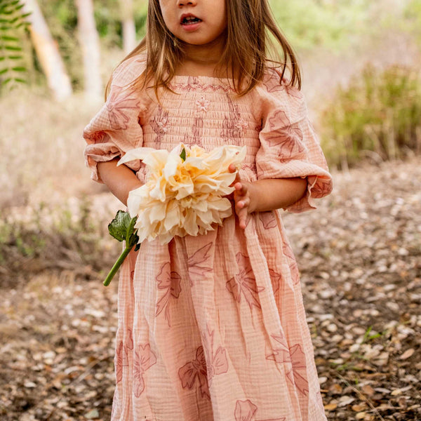 Wild Wawa - Ivy Dress - Vintage Bows / Dusty Pink