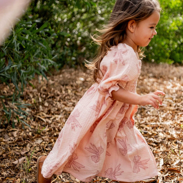 Wild Wawa - Ivy Dress - Vintage Bows / Dusty Pink