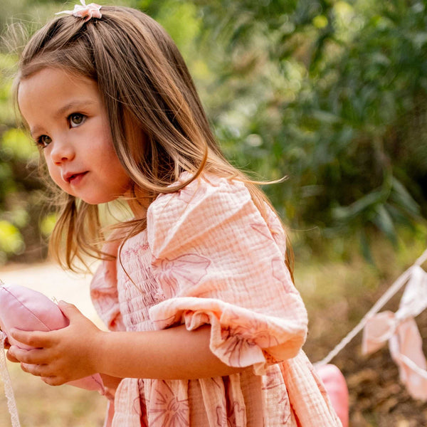 Wild Wawa - Ivy Dress - Vintage Bows / Dusty Pink