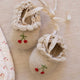 Wild Wawa - Knitted Ballerina Baby Booties in Cherries