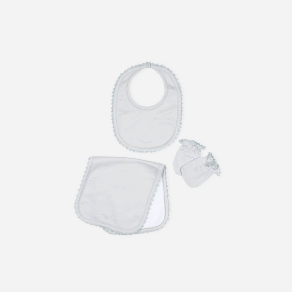 Wild Wawa - Matching Bib, Mittens & Burp Cloth Set