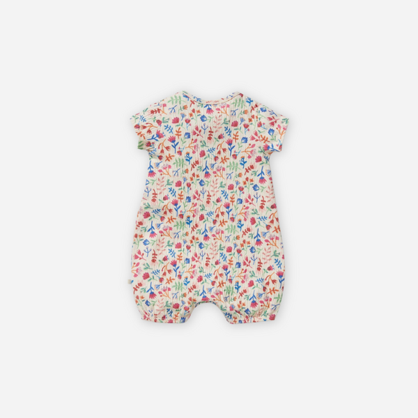 Wilson and Frenchy - Crinkle Henley Playsuit - Tropical Garden