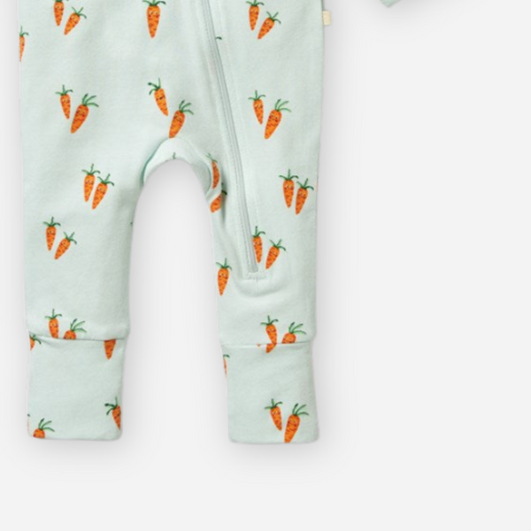 Wilson and Frenchy - Cute Carrots Organic Zipsuit with Feet