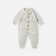 Wilson and Frenchy - Knitted Button Growsuit - Grey Melange