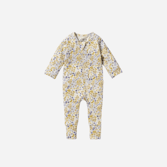 Wilson and Frenchy - Little Meadow Organic Zipsuit with Feet