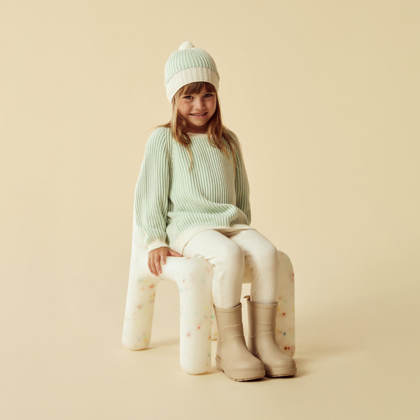 Wilson and Frenchy - Mint Green Knitted Ribbed Jumper