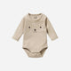 Wilson and Frenchy - Organic Bear Rib Long Sleeved Bodysuit - Biscuit