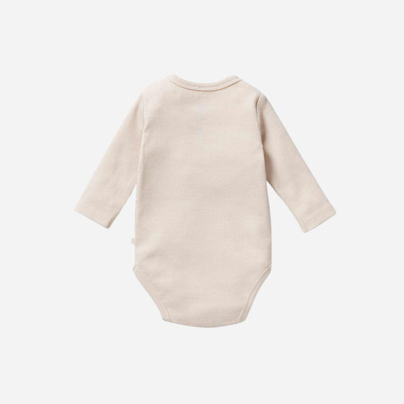 Wilson and Frenchy - Organic Bear Rib Long Sleeved Bodysuit - Dusty Rose