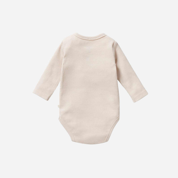 Wilson and Frenchy - Organic Bear Rib Long Sleeved Bodysuit - Dusty Rose