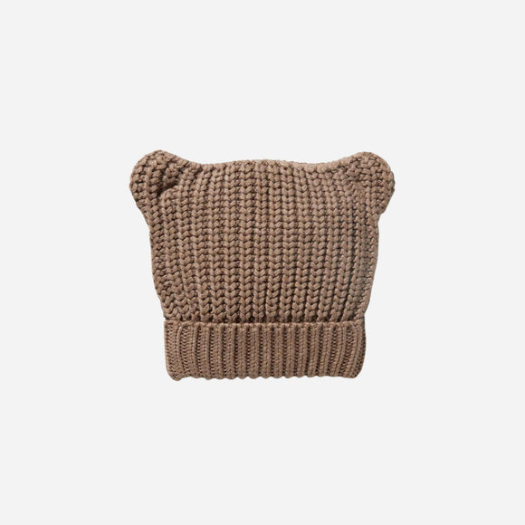 Wilson and Frenchy - Organic Knitted Bear Hat - Coco Speckle