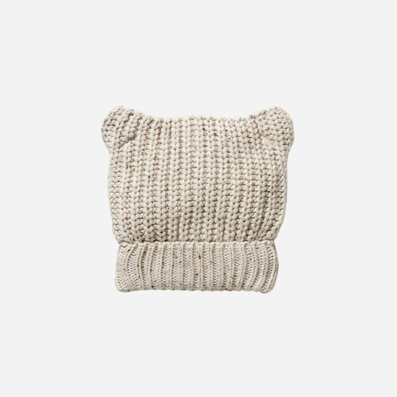 Wilson and Frenchy - Organic Knitted Bear Hat - Cookie and Cream