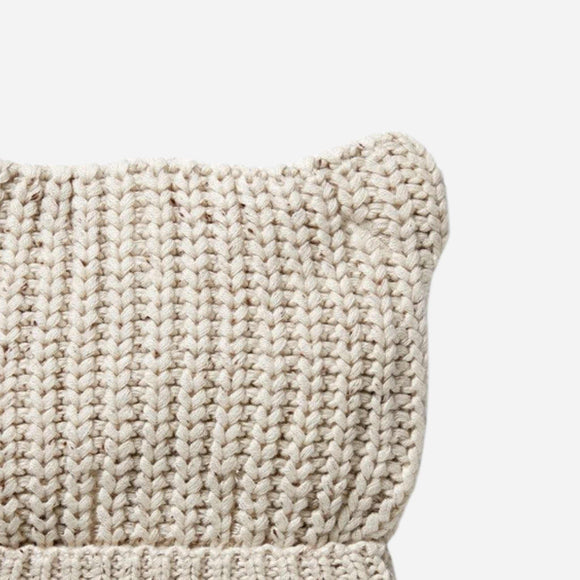 Wilson and Frenchy - Organic Knitted Bear Hat - Cookie and Cream