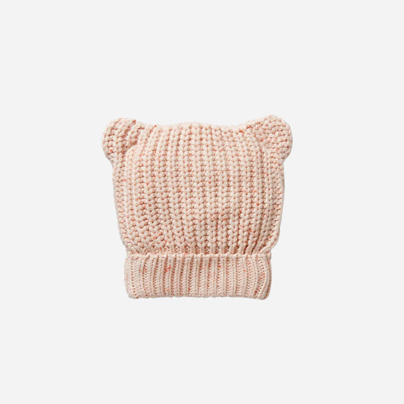 Wilson and Frenchy - Organic Knitted Bear Hat - Fairy Floss
