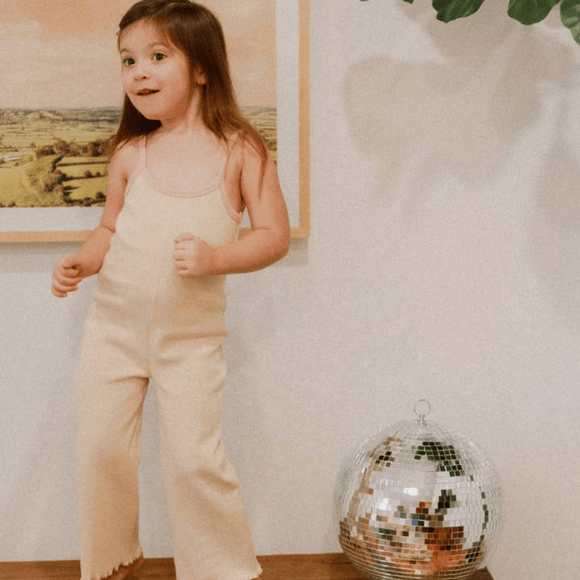 Winnie & Crew  - Eloise Ribbed Jumpsuit in Cream