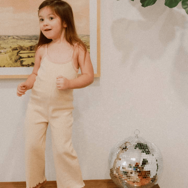 Winnie & Crew  - Eloise Ribbed Jumpsuit in Cream