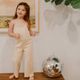 Winnie & Crew  - Eloise Ribbed Jumpsuit in Cream