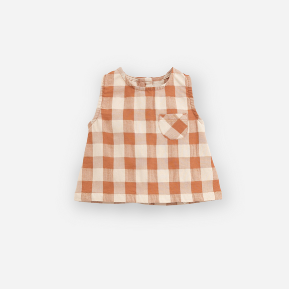 PLAY UP - Woven Blouse with Vichy Pattern - Scent
