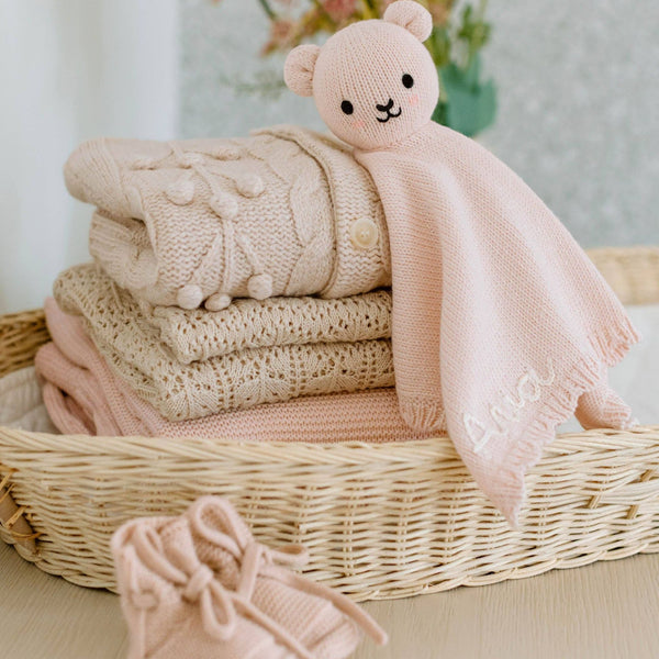 cuddle+kind -  Baby bear lovey (blush)
