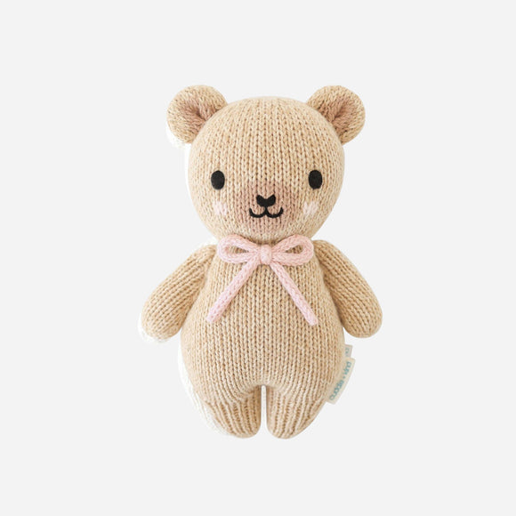 cuddle+kind - Baby honey bear (blush bow)