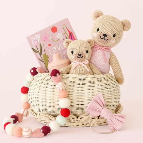 cuddle+kind - Baby honey bear (blush bow)