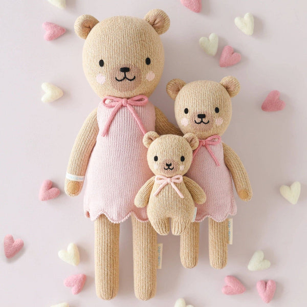 cuddle+kind - Baby honey bear (blush bow)