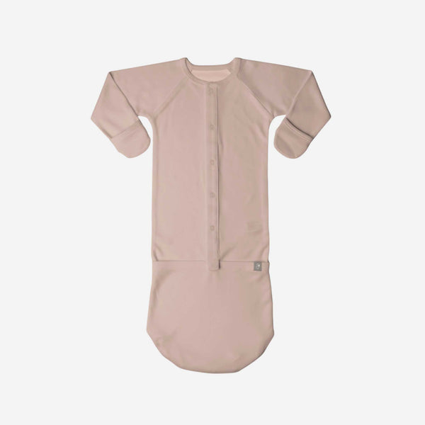 goumikids - 24 Hour Convertible Sleeper Baby Gown - Rose