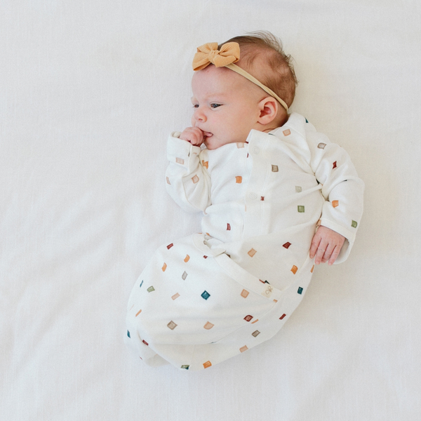 goumikids - Viscose Bamboo + Organic Cotton Convertible Gown - City Blocks