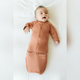 goumikids - Viscose Bamboo + Organic Cotton Convertible Gown - Clay Stripe