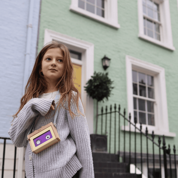 kiko+ & gg* - Mini Wooden Tape Recorder - Yellow / Grape