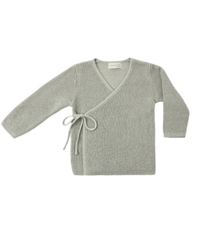 Quincy Mae Knit Wrap Top in Laurel