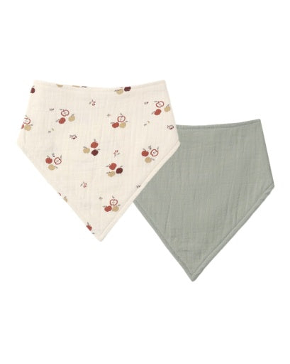 Quincy Mae Bandana Scarf, 2 Pack in Apples, Laurel