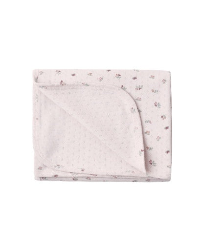 Quincy Mae Pointelle Baby Blanket in Heart Ditsy