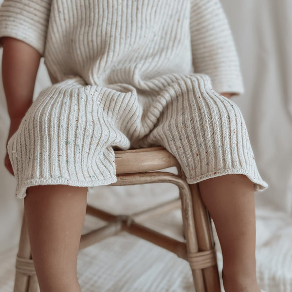 OAT Children - Ribbed Knit Tee Playsuit - Sprinkle