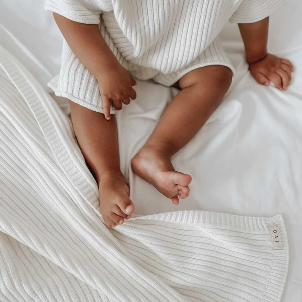 OAT Children Powder Ribbed Knit Tee Playsuit