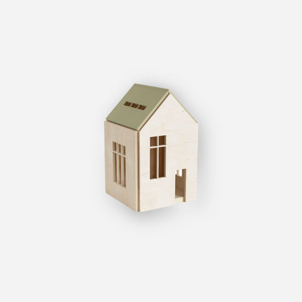 Babai - Large Wooden Dollhouse with Magnets - Khaki