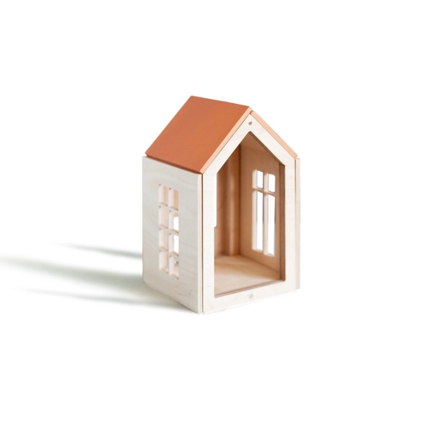 Babai - Medium Wooden Dollhouse with Magnets - Terra