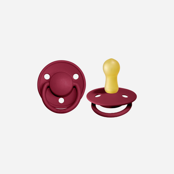 BIBS Pacifiers - De Lux Collection - Set of 2 - Ruby