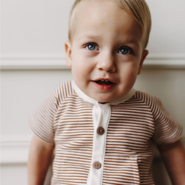 City Mouse Studio - Kangaroo Romper - Stripe Classic