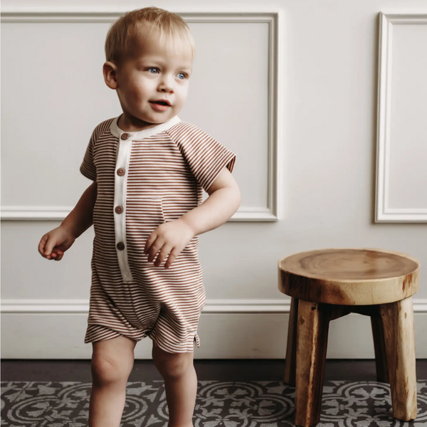 City Mouse Studio - Kangaroo Romper - Stripe Classic