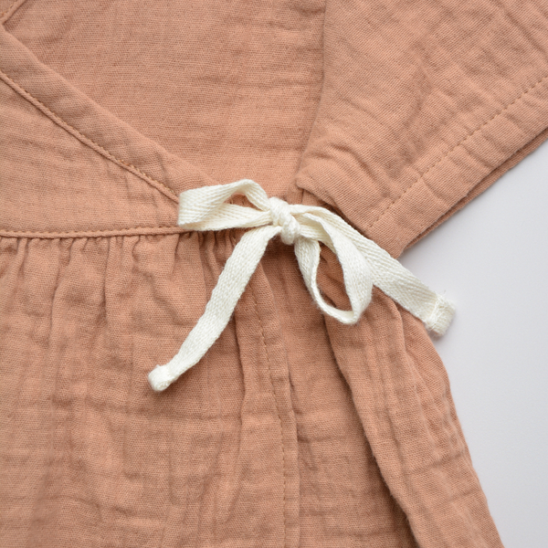 Eli & Nev - Alice Cotton Muslin Wrap Dress - Rust
