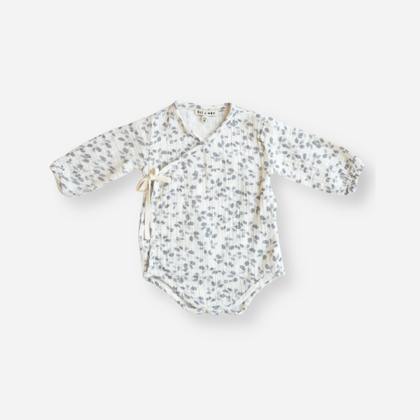 Eli & Nev - Sienna Baby Onesie Cotton Muslin Bodysuit - Leaves