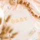 Gold-Foil Linen Baby Book with Box - Buttermilk