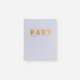 Fox & Fallow - Gold-Foil Linen Baby Book with Box - Grey
