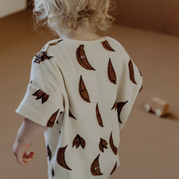 KidWild - Organic Terry Bodysuit - Banana AOP